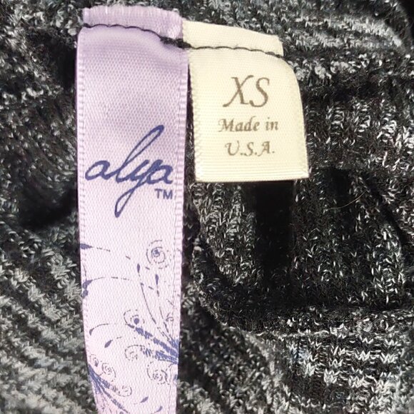 Alya Turtleneck Sleeveless Midi Black, Gray Dress Size XS - Picture 9 of 11